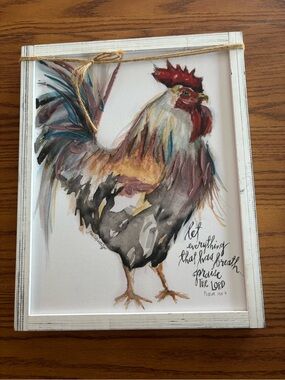 Kirkland Pam Coxwell Rooster Framed Wall Art - Multicolor